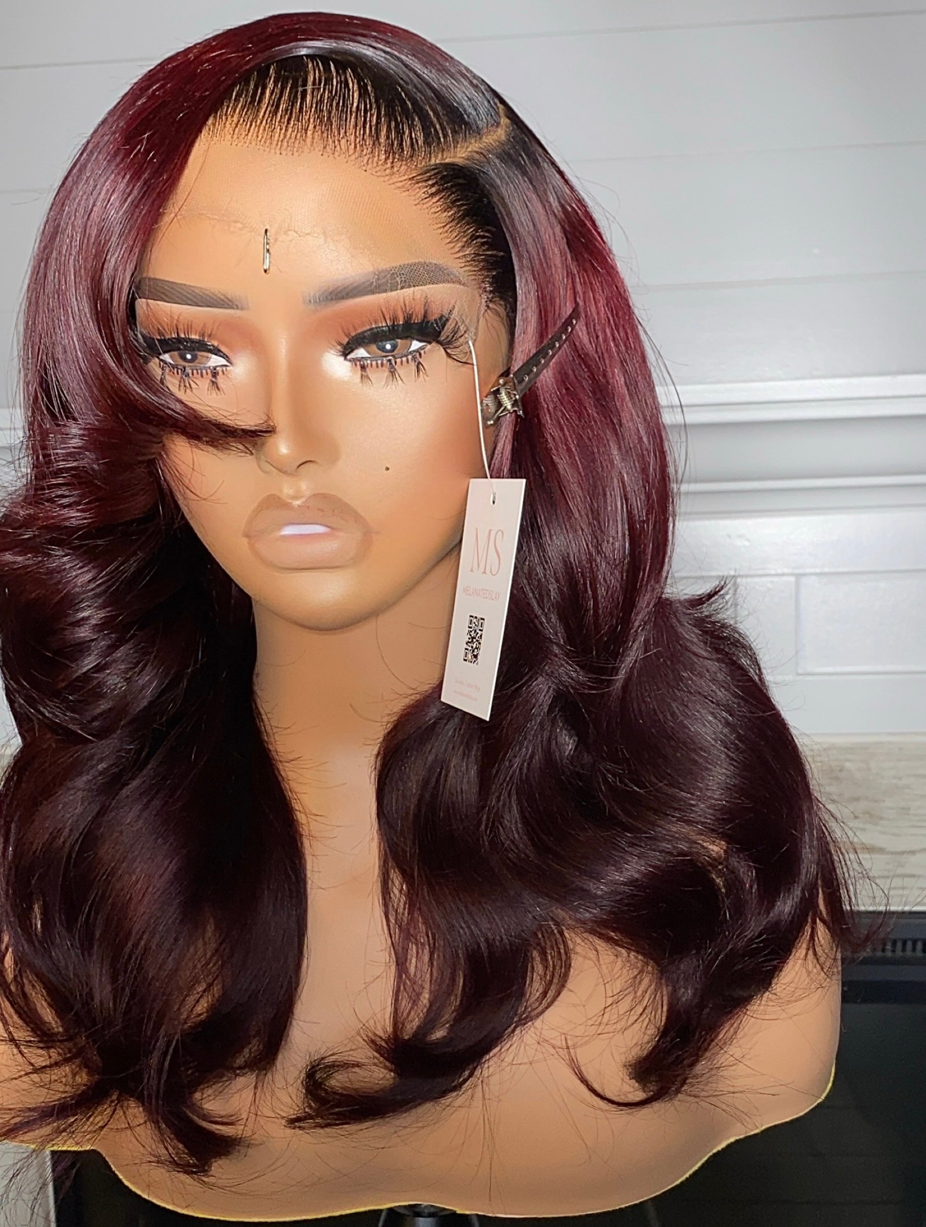 GARNET | HD LACE | 18"-30" BURGUNDY