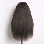 True Scalp Kinky Straight V Part Glueless Human Hair Wig | Natural Black | 16''-24''
