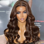 Chocolate Brown 13x6 HD Lace Front Wig| Body Wave Glueless Human Hair Wigs| 18''-30''