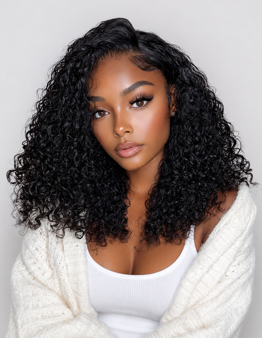 Nala 7x5 Lace Front Glueless Wig | Natural Black Burmese Curly | 12"-28"
