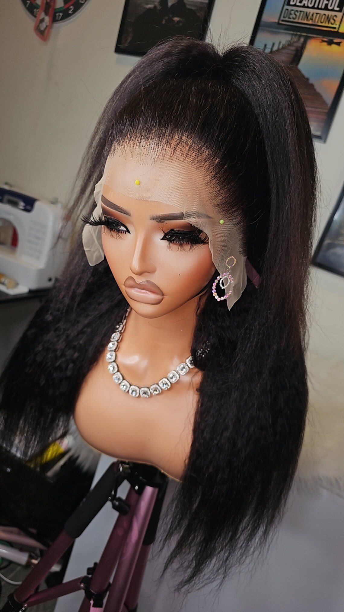 Natural Black Kinky Straight Wig | 13x4 Lace | 14-22"