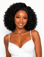 TIANA | Headband Wig | Natural Black Deep Wave Curly | 10"
