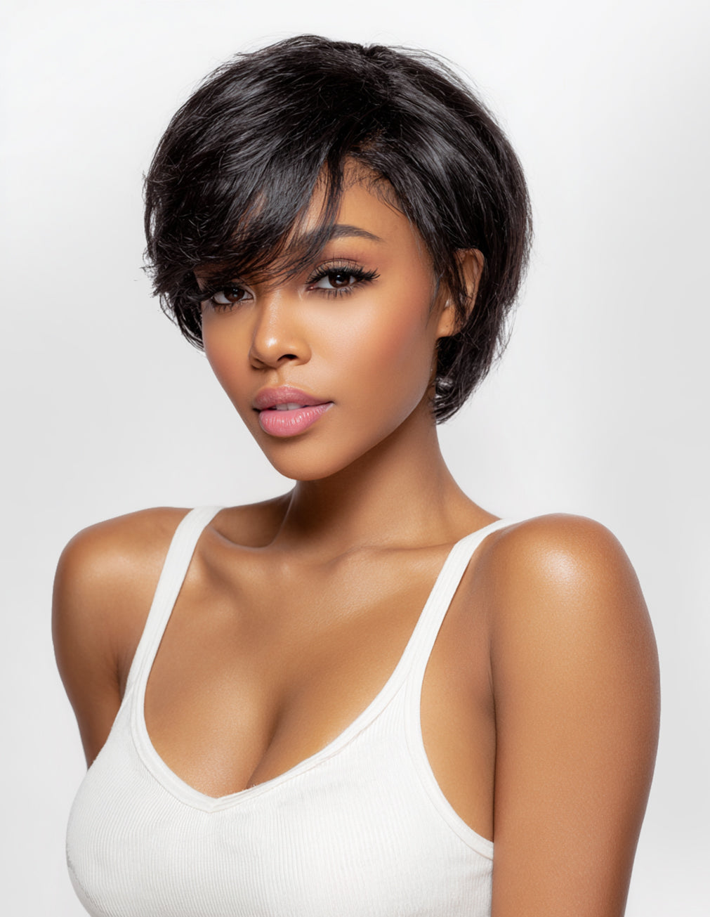 Kaya | 13x4 Lace Frontal Wig | 8"-10" Pixie Cut Short Yaki Straight | 4C Edges Hairline