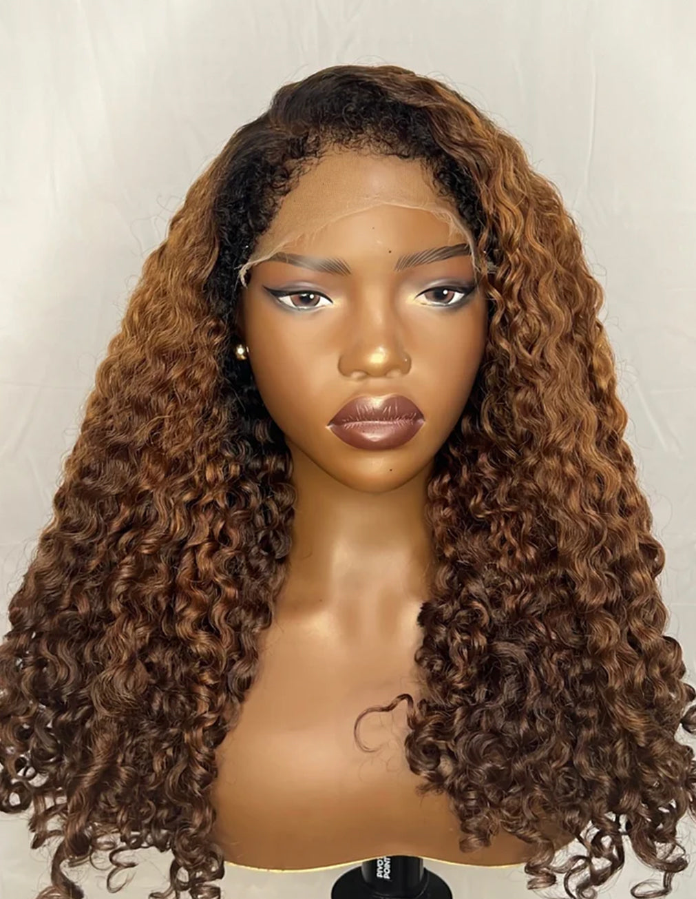 Honey Blonde Kinky Curly Wig 4B Hairline | HD Lace | 16-22"