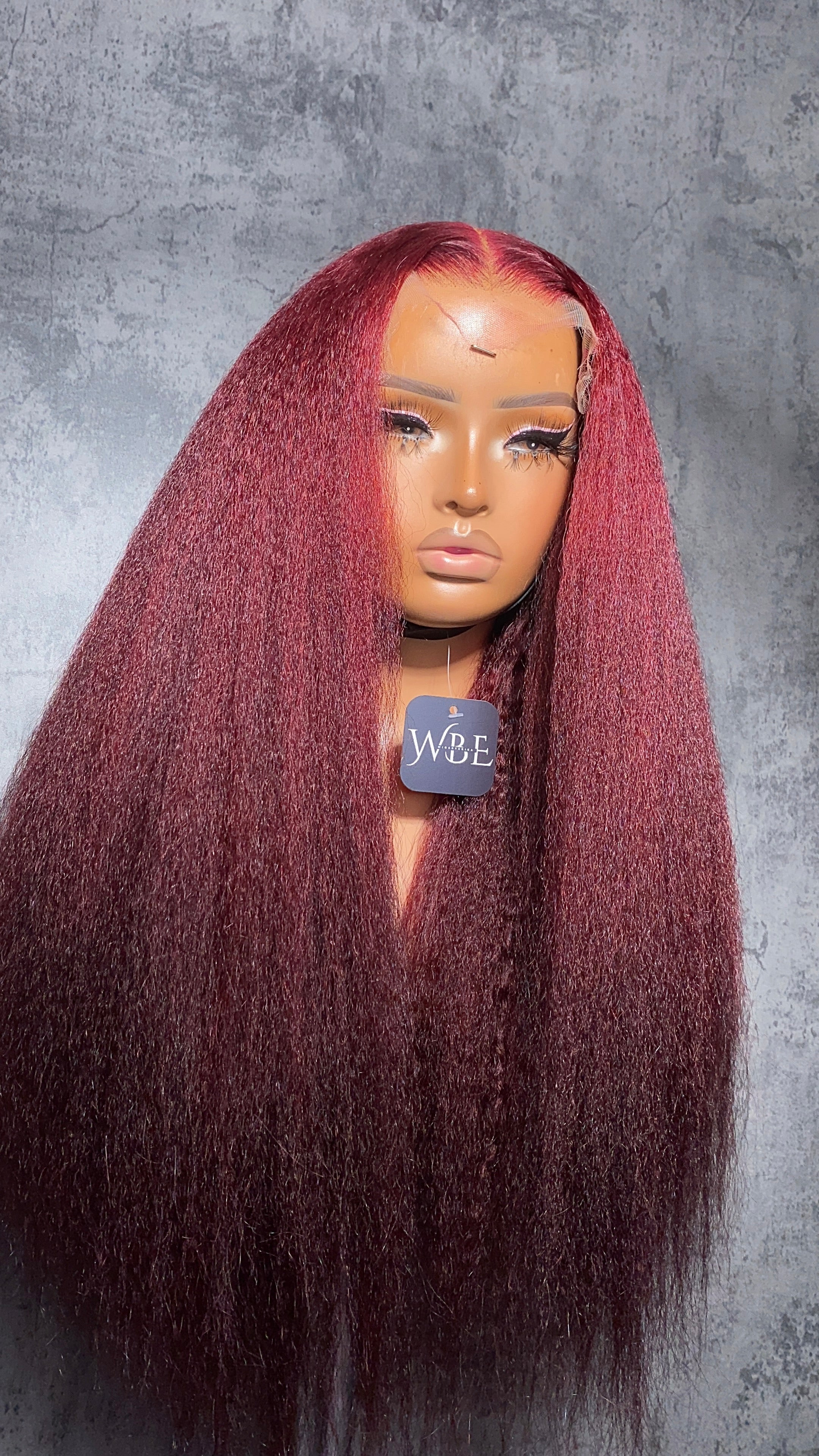 REIGN | HD LACE | 26"-30" BURGUNDY KINKY STRAIGHT
