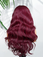 99J Burgundy  Body Wave  7x5 Lace Wigs |Wear Go Glueless 100%Human Hair| Adjustable Drawstring| 16’‘-30’‘