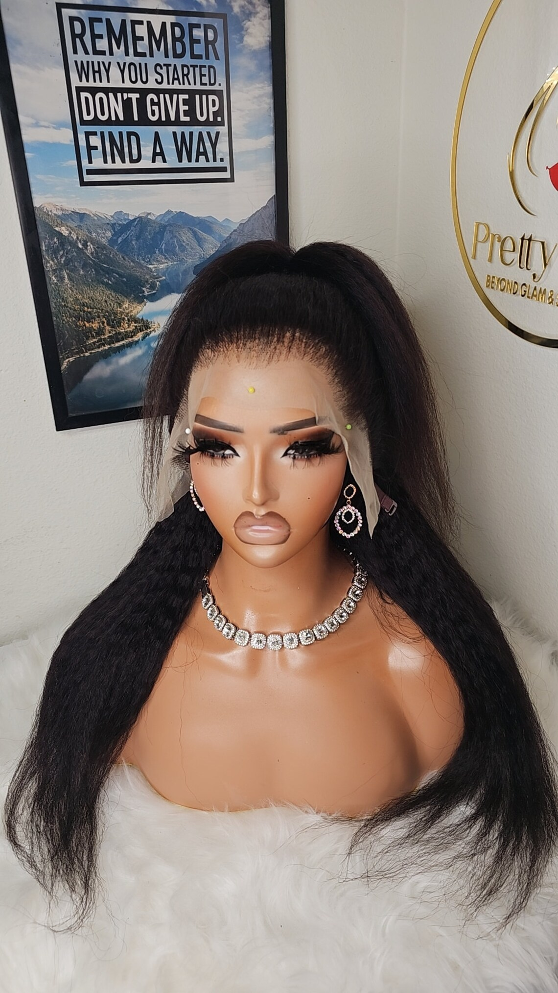 Natural Black Kinky Straight Wig | 13x4 Lace | 14-22"