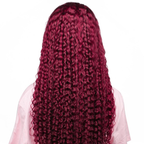 Burgundy Curly 13x4  Lace Front Wig| Pre-plucked Glueless 100% Human Hair Wig | 14’‘-30’‘