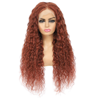 Brazilian Curly Glueless Wigs| Auburn Brown | 13x4 Lace | 18''-24''