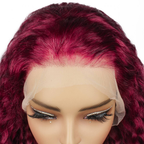 Burgundy Curly 13x4  Lace Front Wig| Pre-plucked Glueless 100% Human Hair Wig | 14’‘-30’‘