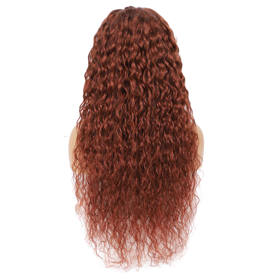 Brazilian Curly Glueless Wigs| Auburn Brown | 13x4 Lace | 18''-24''