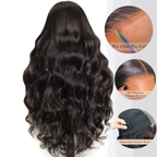 Body Wave Full Lace Wigs| Free Parting Glueless Wigs| 100% Human Hair | Half Up Half Down Wig Invisi Drawstring Cap Pre-cut Lace |14''-30''