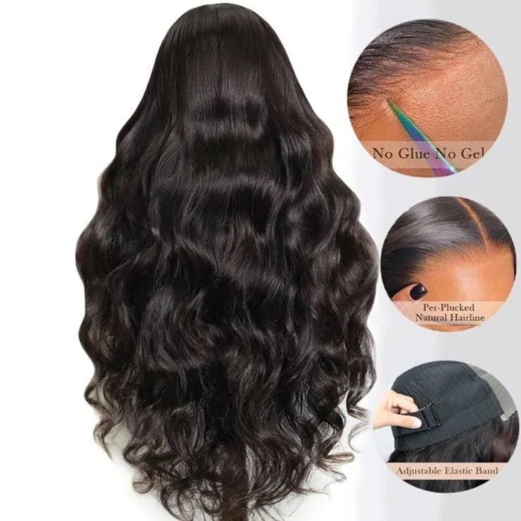 Body Wave Full Lace Wigs| Free Parting Glueless Wigs| 100% Human Hair | Half Up Half Down Wig Invisi Drawstring Cap Pre-cut Lace |14''-30''