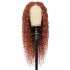 Brazilian Curly Glueless Wigs| Auburn Brown | 13x4 Lace | 18''-24''