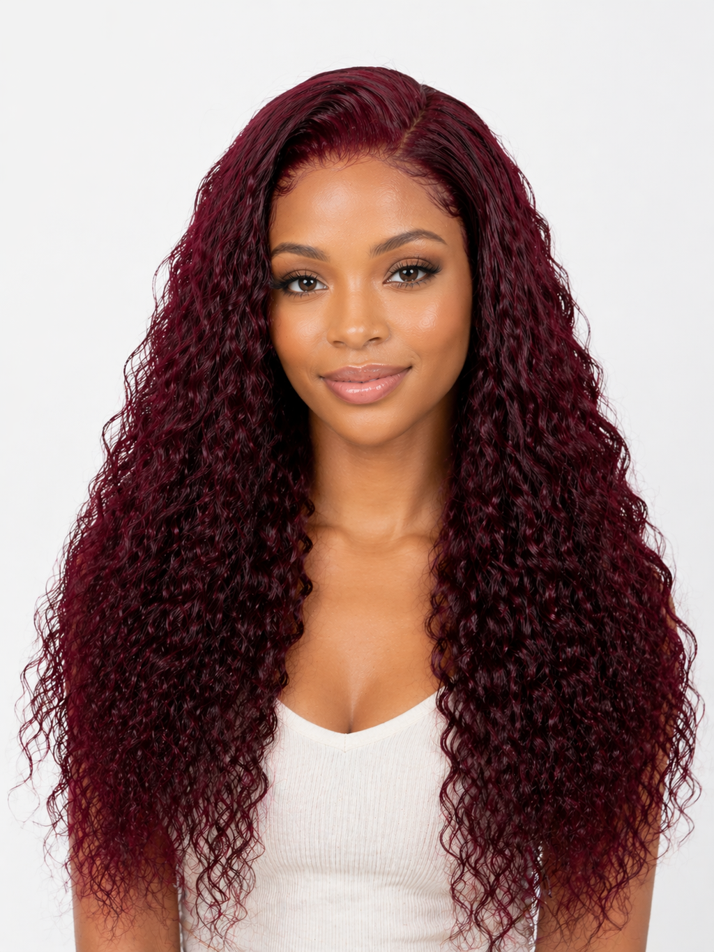 Burgundy Curly 13x4  Lace Front Wig| Pre-plucked Glueless 100% Human Hair Wig | 14’‘-30’‘