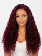 Burgundy Curly 13x4  Lace Front Wig| Pre-plucked Glueless 100% Human Hair Wig | 14’‘-30’‘