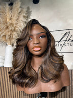 SOLÈNE | 5X5 CLOSURE | 14"-20" CARAMEL BROWN BODY WAVE