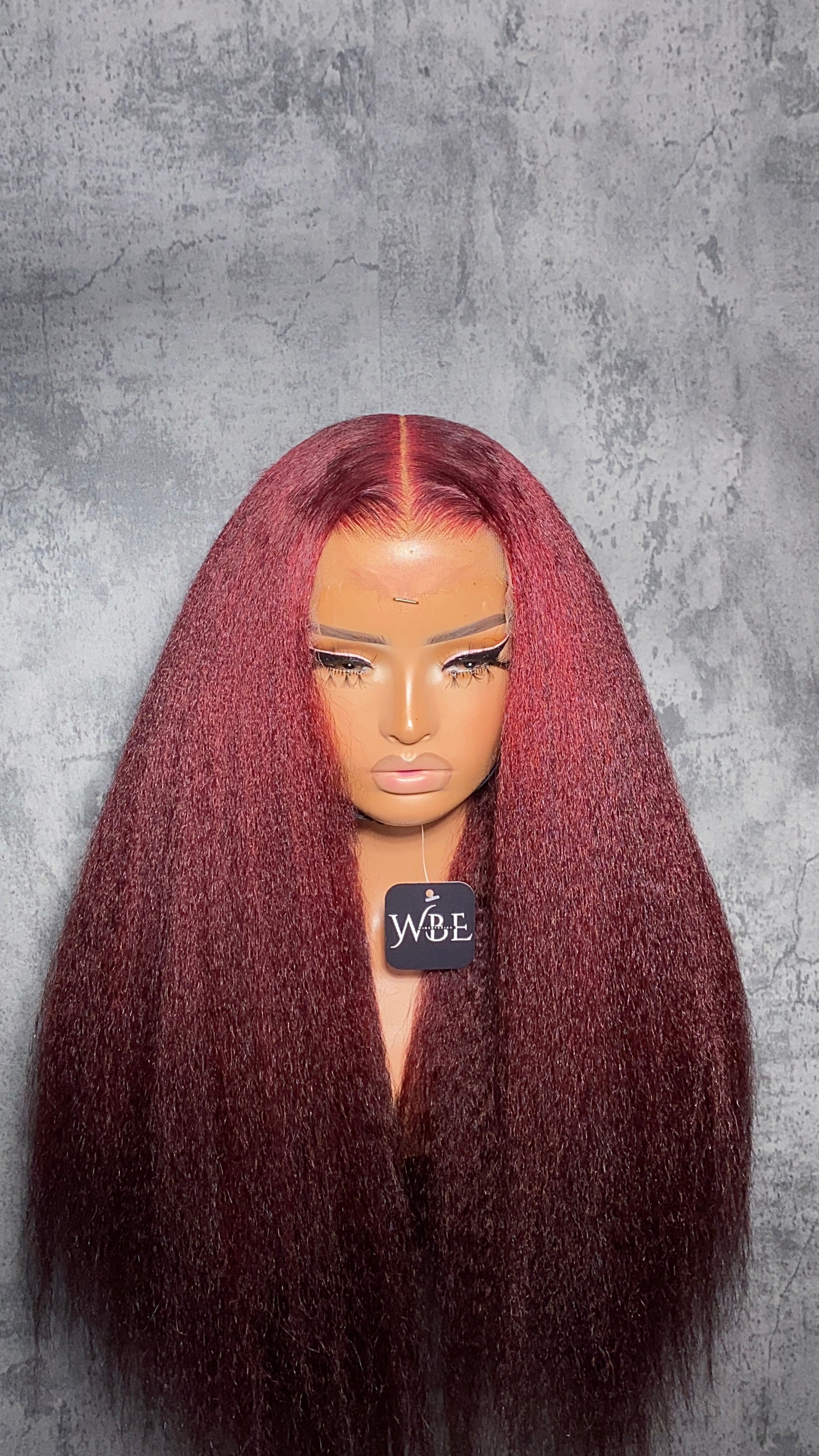 REIGN | HD LACE | 26"-30" BURGUNDY KINKY STRAIGHT
