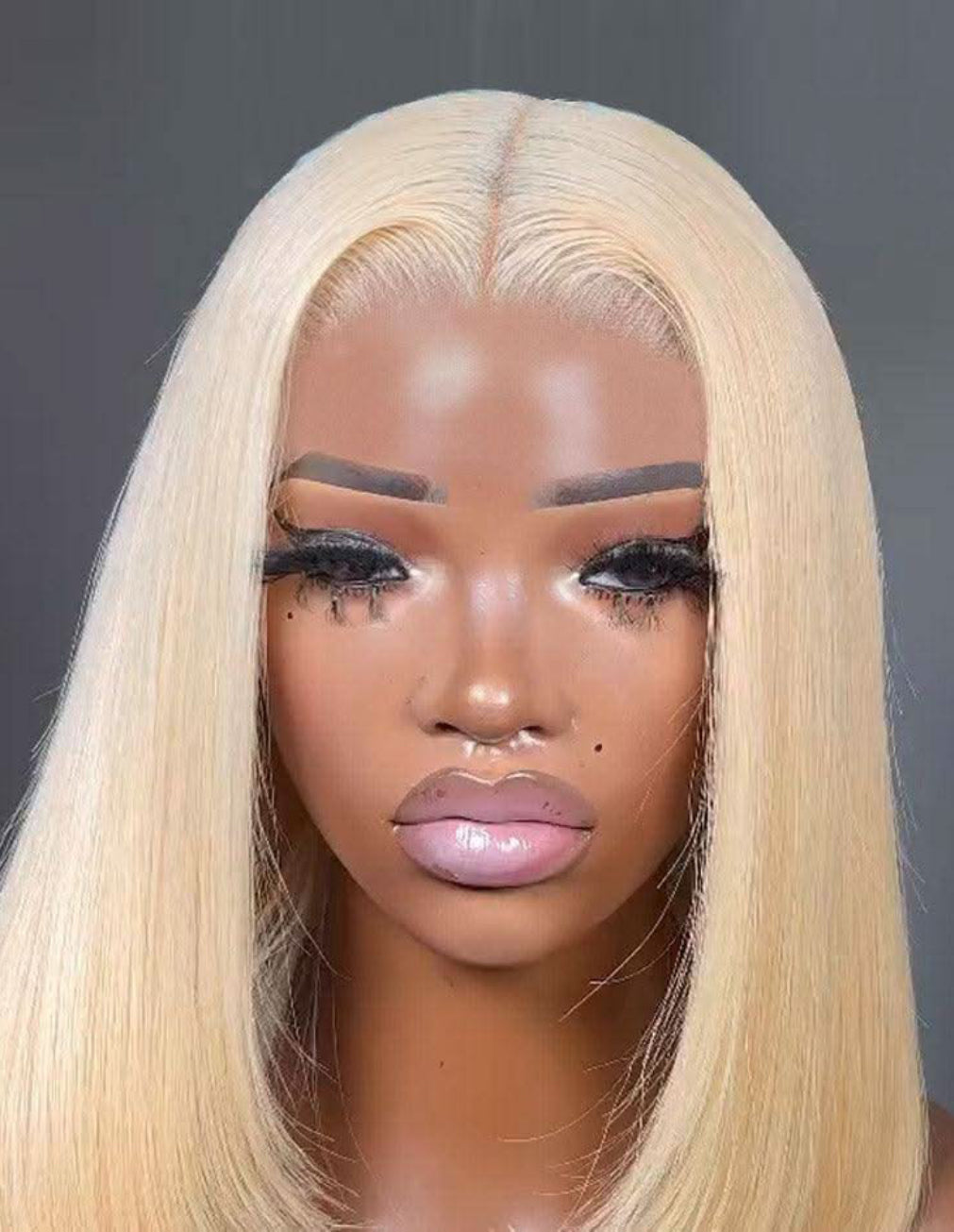 CLEO 7x5 Lace Closure Straight Bob Wig, 613 Blonde, 10-14", Human Hair, Ready-to-Wear, Glueless