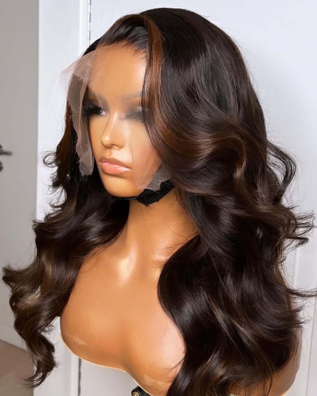 COCO | 360 LACE | 14"-24" CHOCOLATE BROWN HIGHLIGHT WAVE