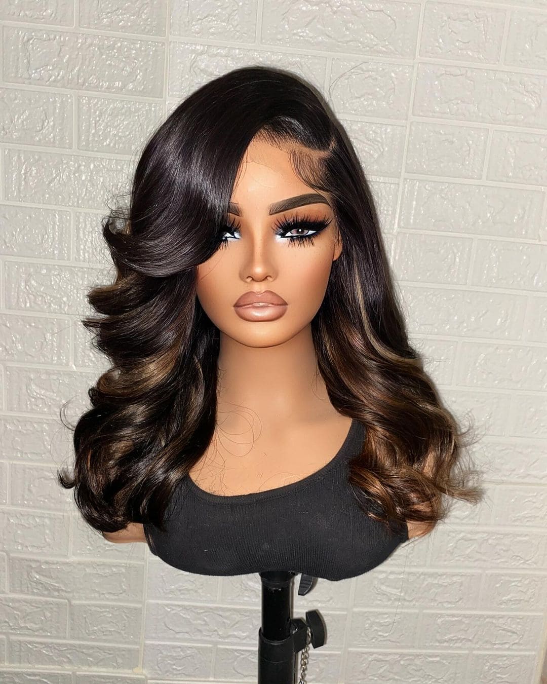 MOCHA | FULL LACE | 10"-26" CHOCOLATE BROWN HIGHLIGHT WAVE