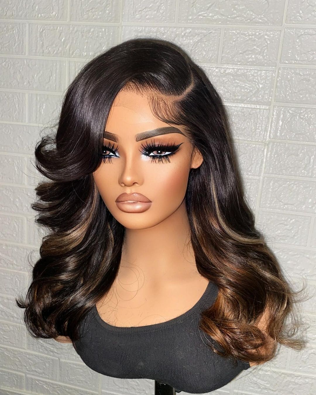 MOCHA | FULL LACE | 10"-26" CHOCOLATE BROWN HIGHLIGHT WAVE