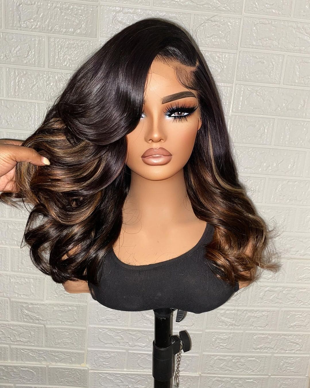 MOCHA | FULL LACE | 10"-26" CHOCOLATE BROWN HIGHLIGHT WAVE