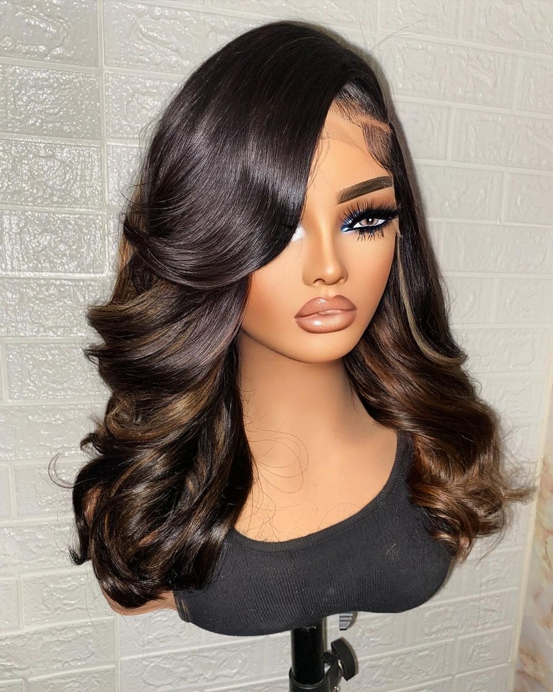 MOCHA | FULL LACE | 10"-26" CHOCOLATE BROWN HIGHLIGHT WAVE