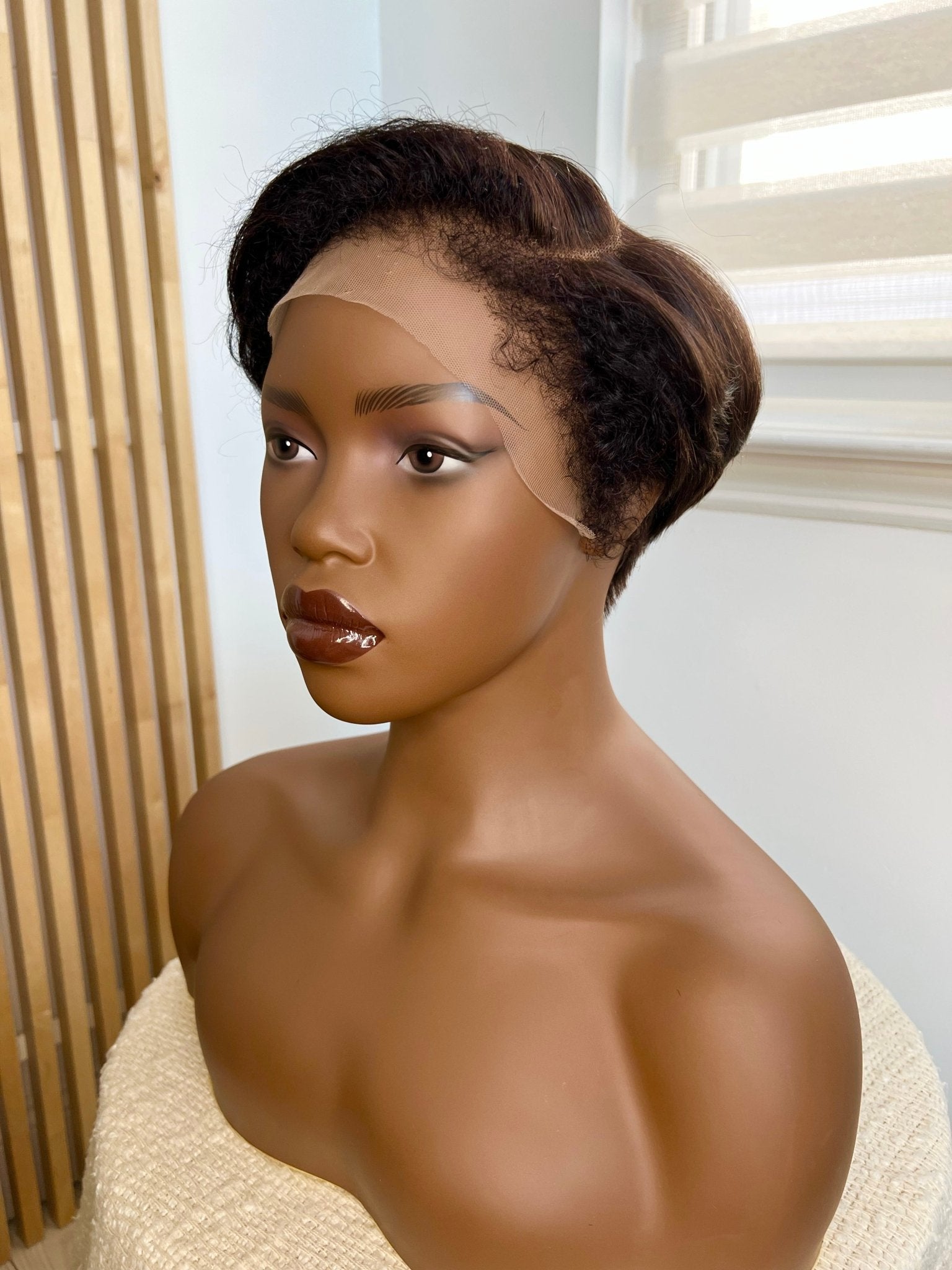 Kaya | 13x4 Lace Frontal Wig | 8"-10" 4A-4C Textured Bob | 4B Hairline