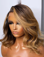 Honey Blonde Highlights Body Wave Wig | 13x6 HD Lace | Glueless | 18-24"