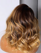 Honey Blonde Highlights Body Wave Wig | 13x6 HD Lace | Glueless | 18-24"