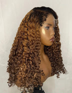 Honey Blonde Kinky Curly Wig 4B Hairline | HD Lace | 16-22"