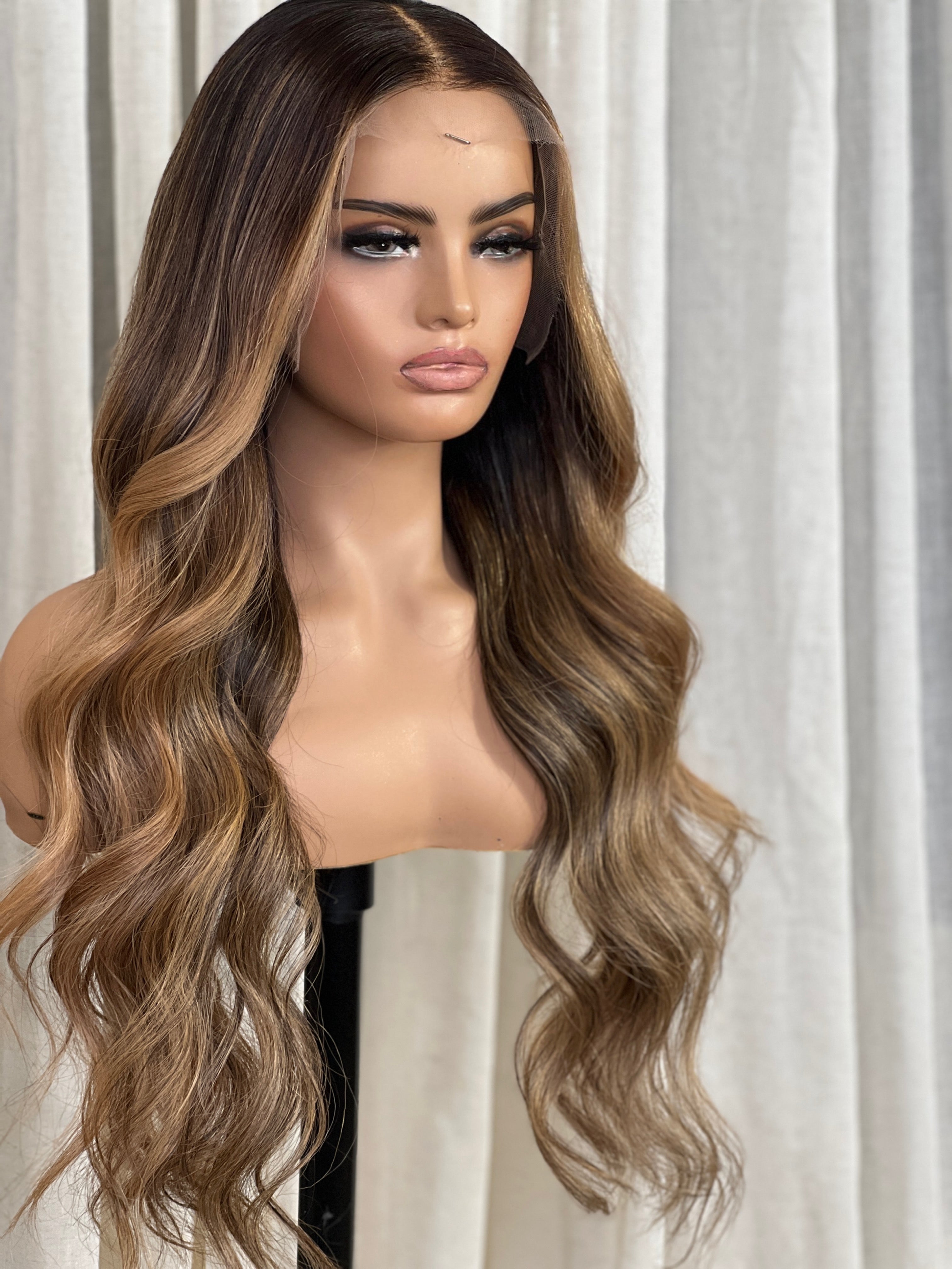 PHOENIX | HD LACE | 22"-30" CARAMEL BLONDE HIGHLIGHTS