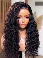 Nala 360 Lace Water Wave Wig, Natural Black, 20-26", Glueless, Human Hair, High Ponytail, Voluminous Waves, Trendy and Chic