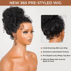 Close-up of the nape area on ARIA 360 Lace Wig, natural back hairline, allows for high ponytails and updos, seamless transition between wig and skin.