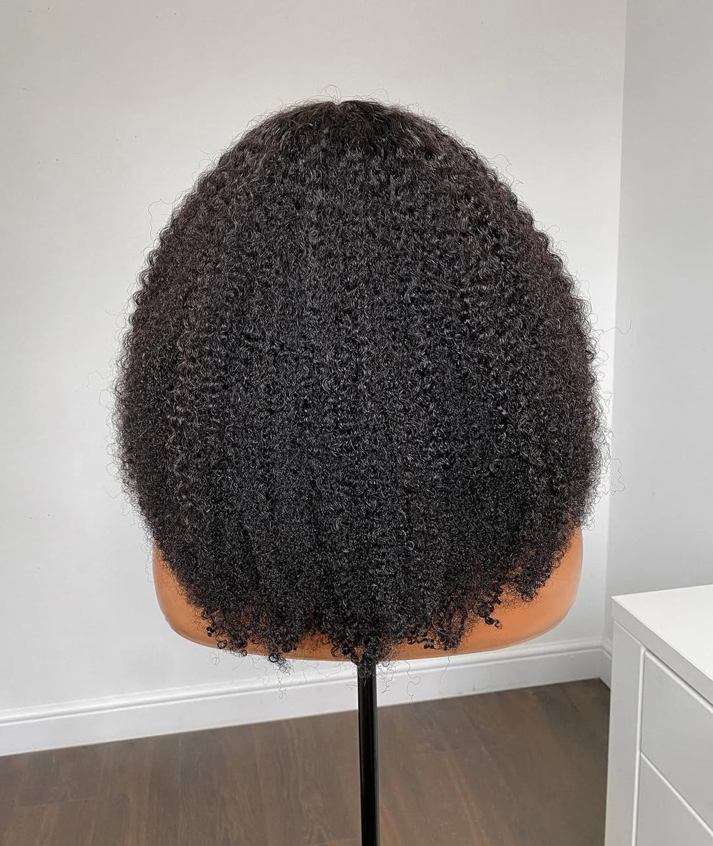 Back view of Natural_Black_Kinky_Curly_Wig_13x4_Lace  