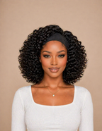 TIANA | Headband Wig | Natural Black Deep Wave Curly | 10"