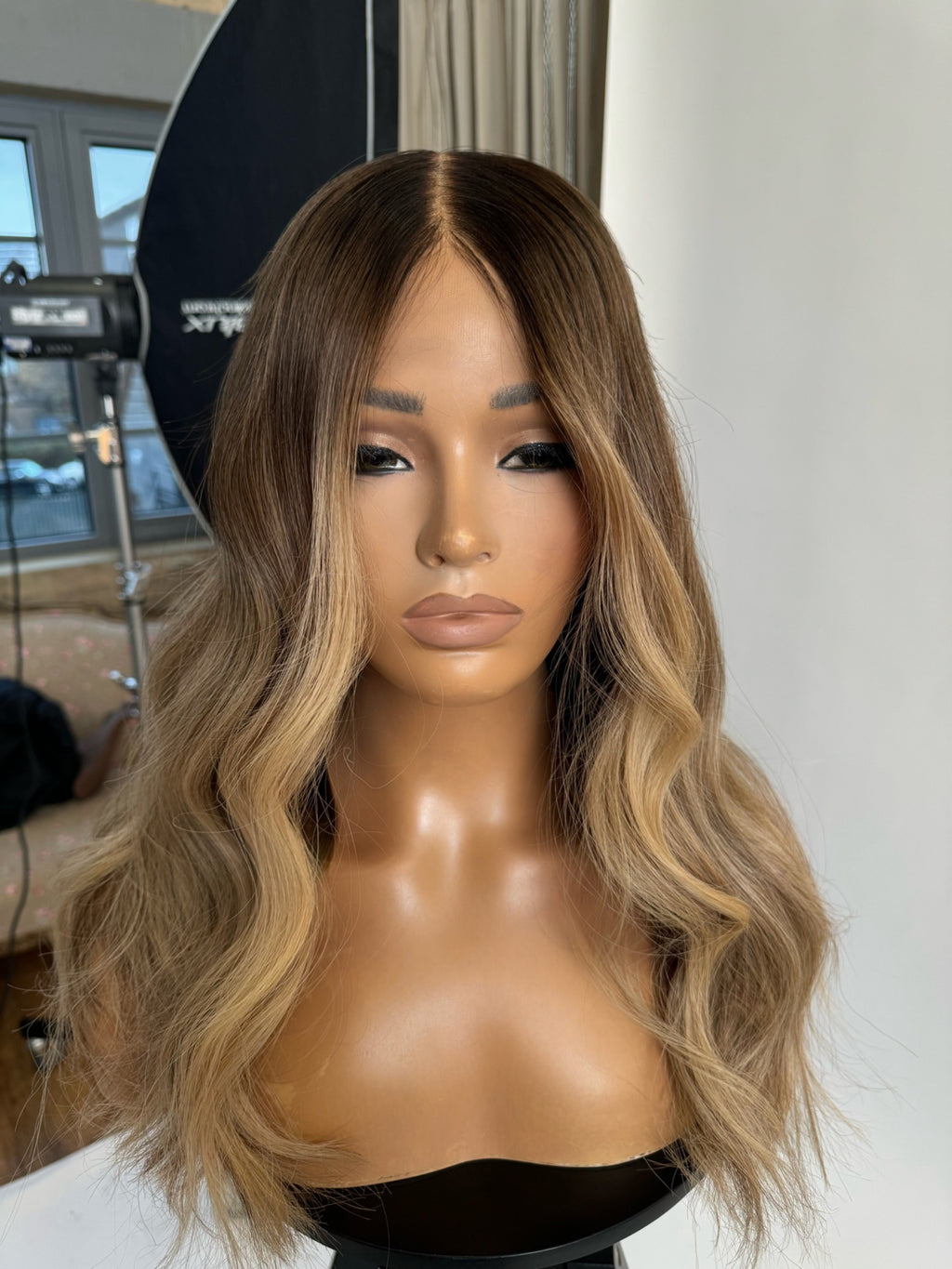 Aurora Balayage Golden Ombre Wig, 22-28", 13x6 HD Lace, Glueless, Human Hair, Wear-and-Go
