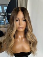 Aurora Balayage Golden Ombre Wig, 22-28", 13x6 HD Lace, Glueless, Human Hair, Wear-and-Go