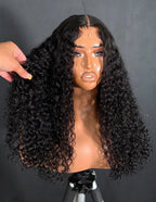 13x6 lace frontal wig burmese curly natural black front close-up pre-plucked realistic part soft defined curls natural hairline