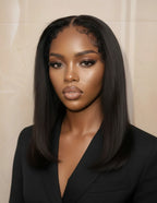 16" Anya Wig, Yaki Straight Texture, Lace Frontal, Beginner Friendly