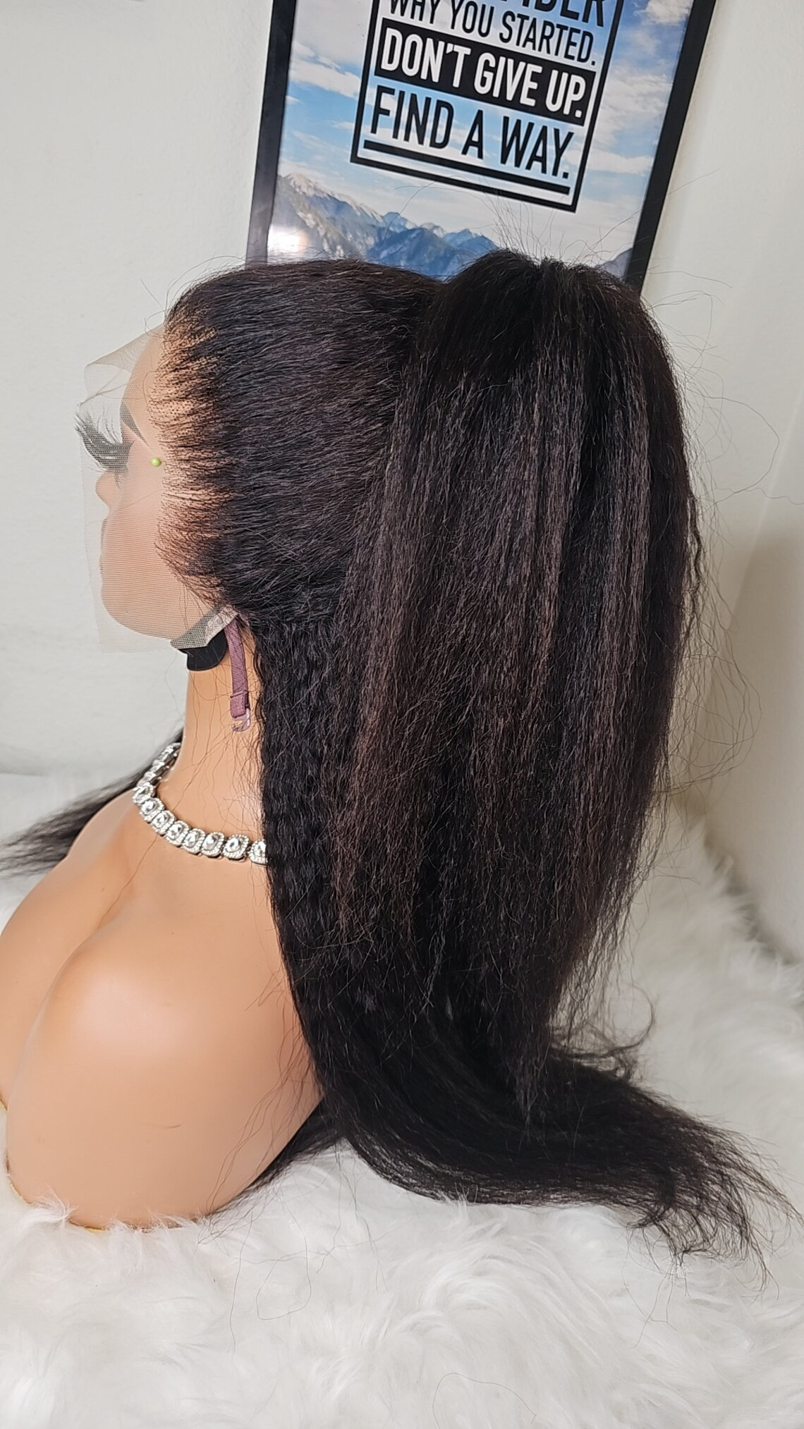 Natural Black Kinky Straight Wig | 13x4 Lace | 14-22"
