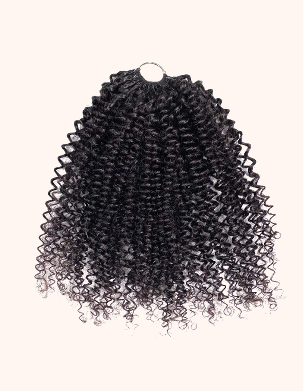 Natural Black Curly Seamless Crochet Extension | 12-22"