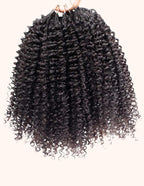 Natural Black Curly Seamless Crochet Extension | 12-22"