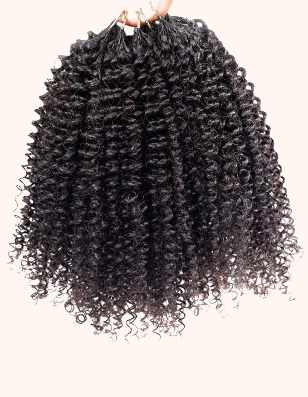 Natural Black Curly Seamless Crochet Extension | 12-22"