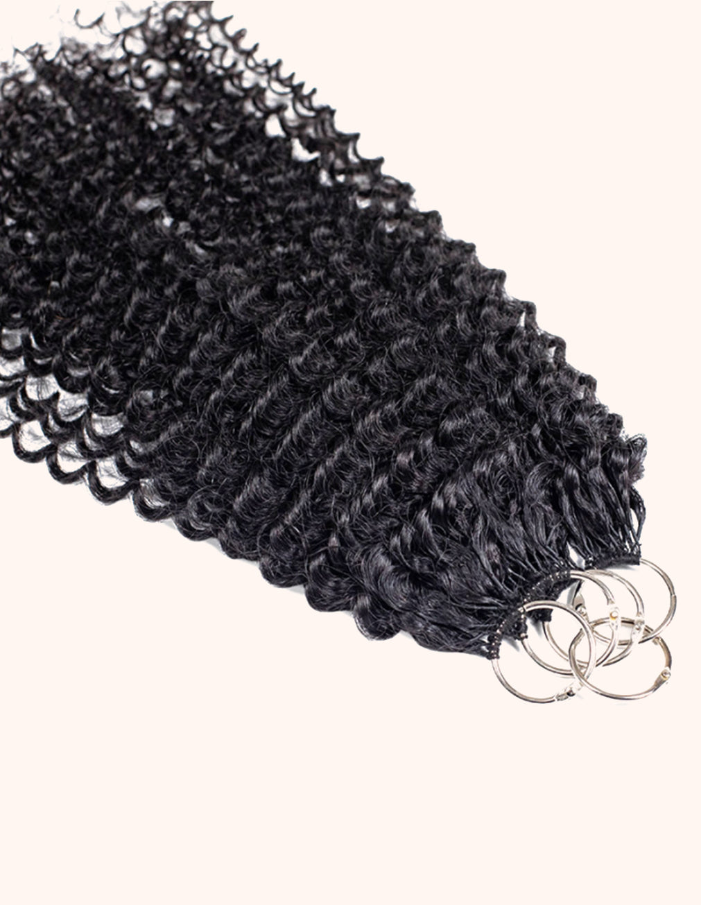 Natural Black Curly Seamless Crochet Extension | 12-22"