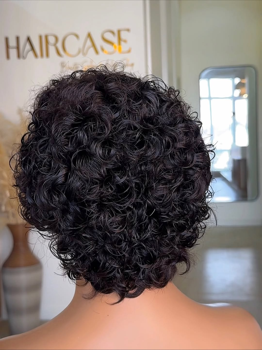 EDEN | 13X6 HD LACE | 10"-12" NATURAL BLACK KINKY CURLY PIXIE