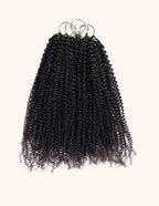 Natural Black Kinky Seamless Crochet Extension, 100% Human Hair