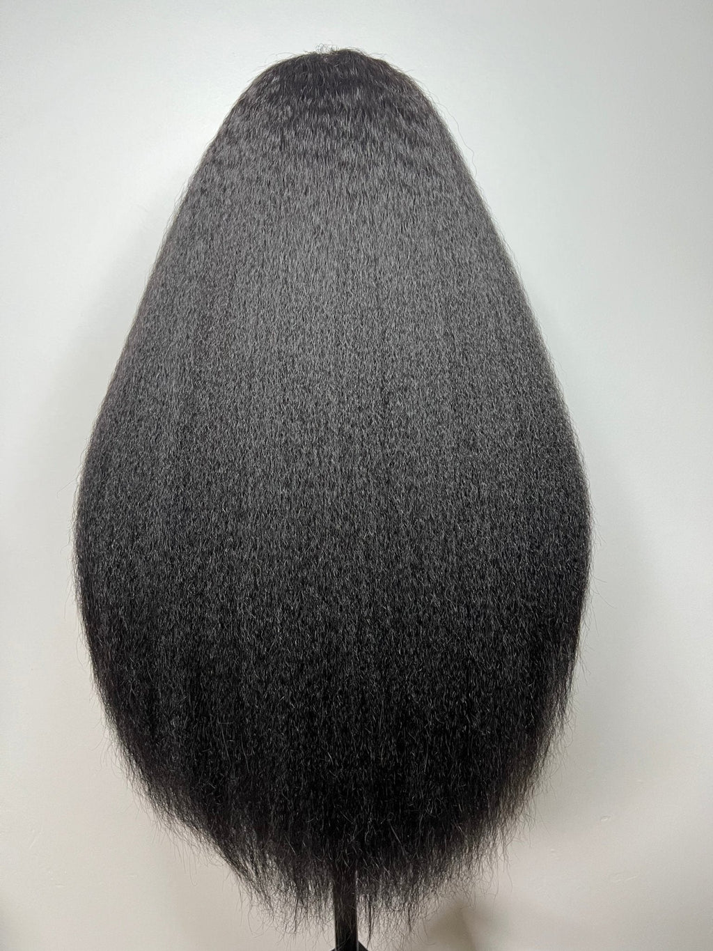 18-30 inch Kinky Straight human hair, 360 lace back view, thick from root to end, tangle-free and soft sheen, long yaki straight hair.