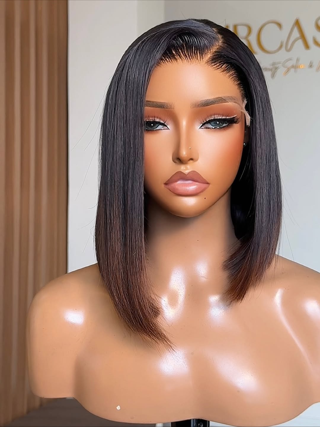 SLOANE | HD LACE | 10"-14" COFFEE BROWN OMBRE STRAIGHT BOB